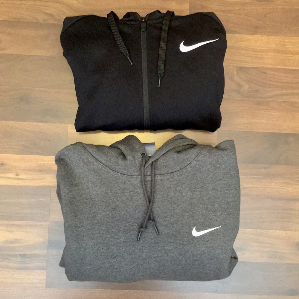 NIKE hoodie bundle set of 2, black and grey